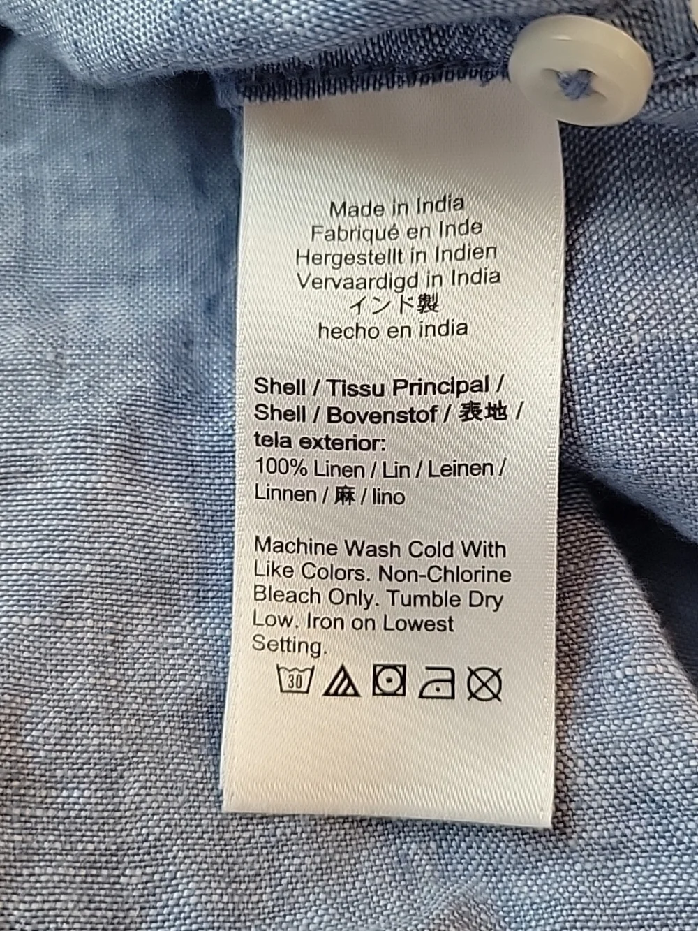 J Crew Shirt Men's Small Blue Baird‎ McNutt Irish Linen Button Down Short Sleeve